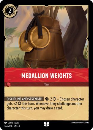 Medallion Weights (132/204) [Ursulas Return] Cold Foil Lorcana Single Disney