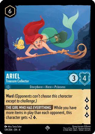 Ariel - Treasure Collector (139/204) [Ursulas Return] Lorcana Single Disney