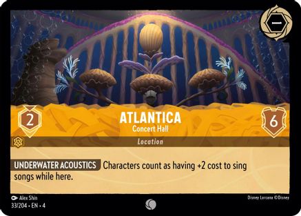Atlantica - Concert Hall (33/204) [Ursulas Return] Lorcana Single Disney