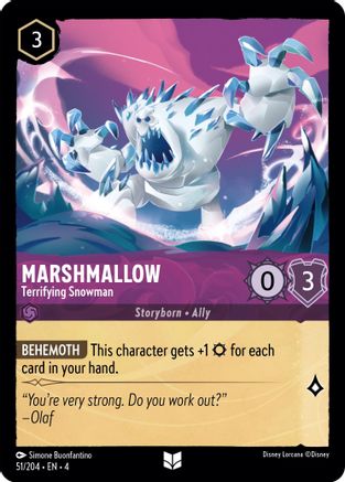 Marshmallow - Terrifying Snowman (51/204) [Ursulas Return] Lorcana Single Disney
