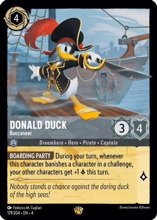 Donald Duck - Buccaneer (179/204) [Ursulas Return] Cold Foil Lorcana Single Disney