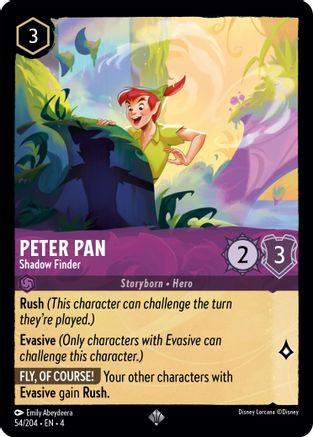 Peter Pan - Shadow Finder (54/204) [Ursulas Return] Cold Foil Lorcana Single Disney