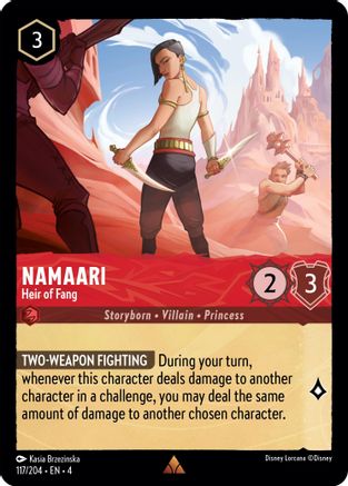 Namaari - Heir of Fang (117/204) [Ursulas Return] Cold Foil Lorcana Single Disney