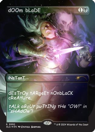 dOOm bLaDE (Rainbow Foil) (SLD-9990) [Secret Lair] Drop Series Foil MTG Single Wizards of the Coast