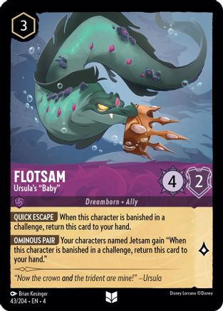 Flotsam - Ursula's "Baby" (43/204) [Ursulas Return] Cold Foil Lorcana Single Disney