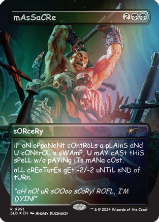 mAsSaCRe (Rainbow Foil) (SLD-9991) [Secret Lair] Drop Series Foil MTG Single Wizards of the Coast