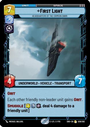 First Light - Headquarters of the Crimson Dawn (036/262)[Shadows of the Galaxy] Foil Star Wars: Unlimited Single Disney