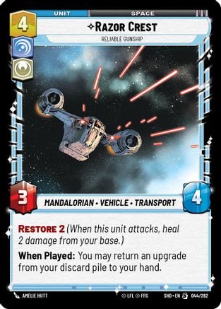 Razor Crest - Reliable Gunship (044/262)[Shadows of the Galaxy] Star Wars: Unlimited Single Disney