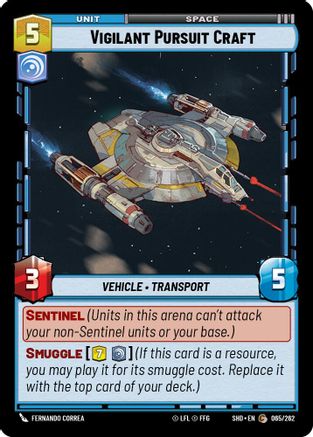 Vigilant Pursuit Craft (065/262)[Shadows of the Galaxy] Star Wars: Unlimited Single Disney
