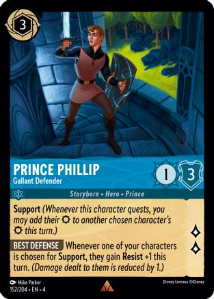 Prince Phillip - Gallant Defender (152/204) [Ursulas Return] Lorcana Single Disney