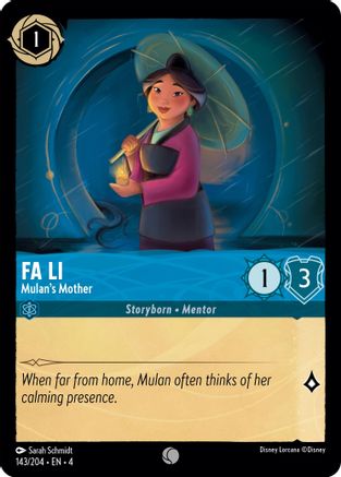 Fa Li - Mulan's Mother (143/204) [Ursulas Return] Cold Foil Lorcana Single Disney
