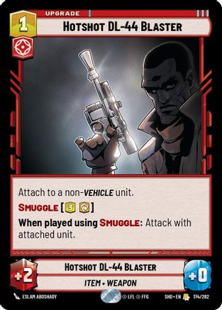 Hotshot DL-44 Blaster (174/262)[Shadows of the Galaxy] Star Wars: Unlimited Single Disney