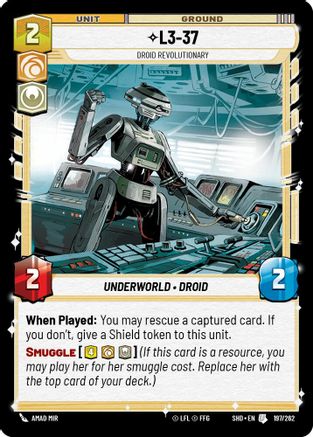 L3-37 - Droid Revolutionary (197/262)[Shadows of the Galaxy] Star Wars: Unlimited Single Disney