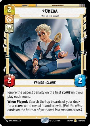 Omega - Part of the Squad (198/262)[Shadows of the Galaxy] Foil Star Wars: Unlimited Single Disney