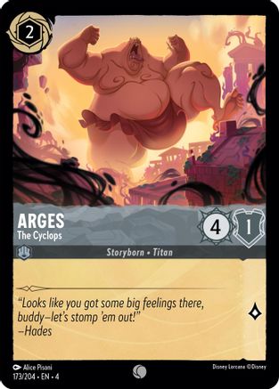 Arges - The Cyclops (173/204) [Ursulas Return] Cold Foil Lorcana Single Disney