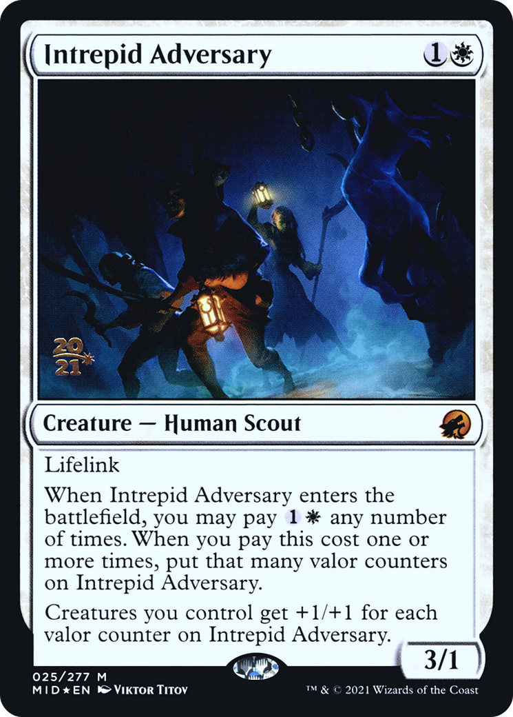 Intrepid Adversary (PRE-025) [Innistrad: Midnight Hunt Promos] Foil MTG Single Wizards of the Coast