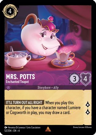 Mrs. Potts - Enchanted Teapot (52/204) [Ursulas Return] Lorcana Single Disney