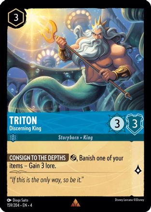 Triton - Discerning King (159/204) [Ursulas Return] Lorcana Single Disney
