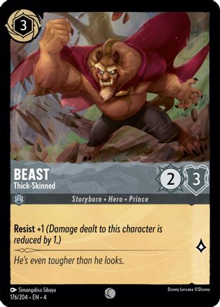 Beast - Thick-Skinned (176/204) [Ursulas Return] Cold Foil Lorcana Single Disney