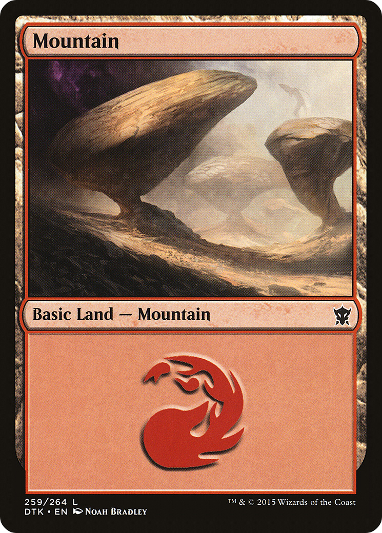 Mountain (259) (DTK-259) [Dragons of Tarkir] Foil MTG Single Wizards of the Coast
