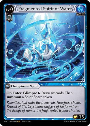 Fragmented Spirit of Water (002) [Mercurial Heart] Foil Grand Archive Single Weebs of the Shore