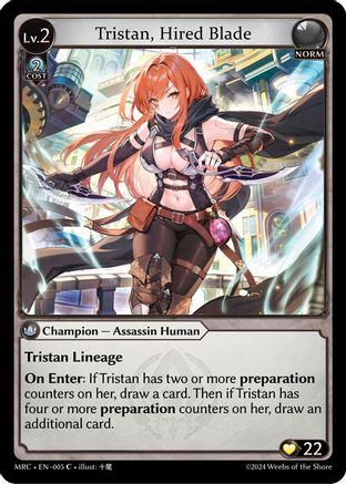 Tristan, Hired Blade (005) [Mercurial Heart] Grand Archive Single Weebs of the Shore