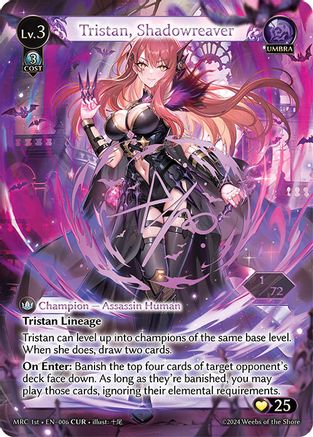 Tristan, Shadowreaver (CUR) (006) [Mercurial Heart] Foil Grand Archive Single Weebs of the Shore