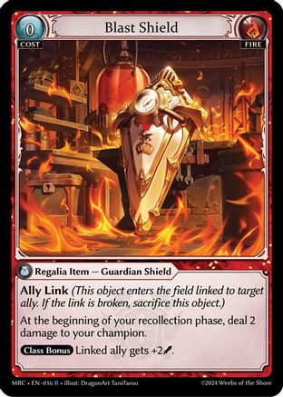 Blast Shield (016) [Mercurial Heart] Foil Grand Archive Single Weebs of the Shore