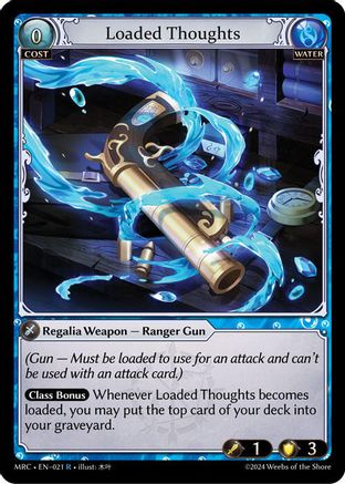 Loaded Thoughts (021) [Mercurial Heart] Foil Grand Archive Single Weebs of the Shore