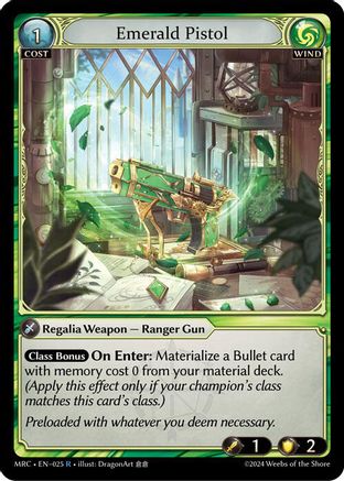 Emerald Pistol (025) [Mercurial Heart] Grand Archive Single Weebs of the Shore