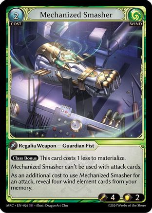 Mechanized Smasher (026) [Mercurial Heart] Grand Archive Single Weebs of the Shore