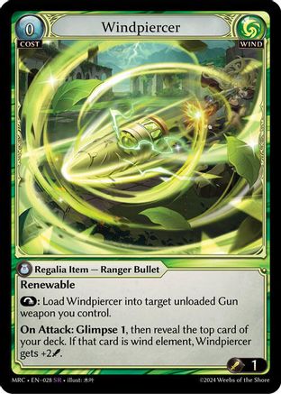 Windpiercer (028) [Mercurial Heart] Grand Archive Single Weebs of the Shore