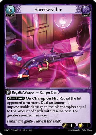 Sorrowcaller (035) [Mercurial Heart] Foil Grand Archive Single Weebs of the Shore