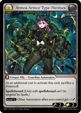 Atmos Armor Type-Hermes (036) [Mercurial Heart] Foil Grand Archive Single Weebs of the Shore