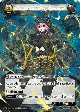 Atmos Armor Type-Hermes (CSR) (036) [Mercurial Heart] Foil Grand Archive Single Weebs of the Shore