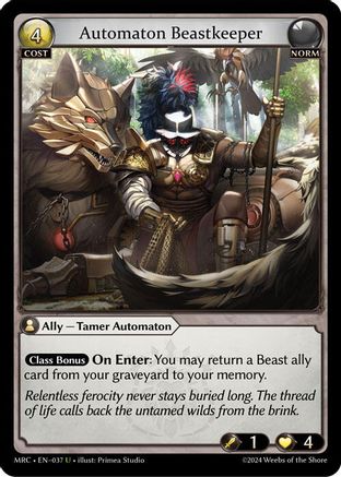 Automaton Beastkeeper (037) [Mercurial Heart] Foil Grand Archive Single Weebs of the Shore