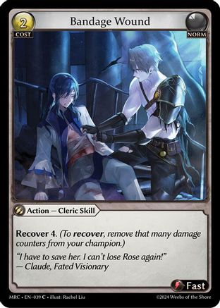 Bandage Wound (039) [Mercurial Heart] Foil Grand Archive Single Weebs of the Shore