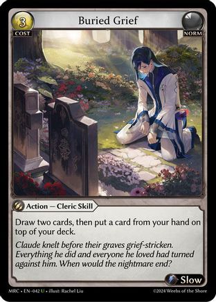 Buried Grief (042) [Mercurial Heart] Foil Grand Archive Single Weebs of the Shore