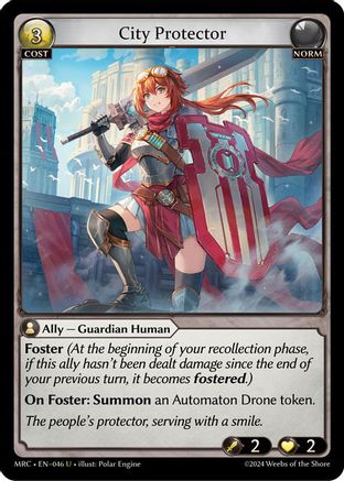 City Protector (046) [Mercurial Heart] Foil Grand Archive Single Weebs of the Shore
