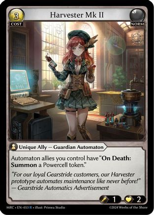 Harvester Mk II (053) [Mercurial Heart] Foil Grand Archive Single Weebs of the Shore