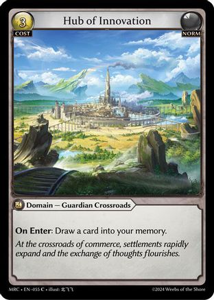 Hub of Innovation (055) [Mercurial Heart] Foil Grand Archive Single Weebs of the Shore