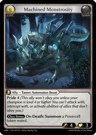 Machined Monstrosity (057) [Mercurial Heart] Foil Grand Archive Single Weebs of the Shore