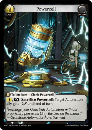 Powercell (64A) (64A) [Mercurial Heart] Foil Grand Archive Single Weebs of the Shore