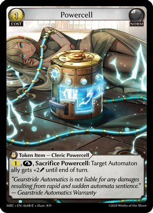 Powercell (64B) (64B) [Mercurial Heart] Foil Grand Archive Single Weebs of the Shore