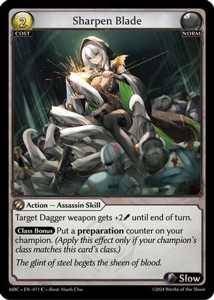 Sharpen Blade (071) [Mercurial Heart] Foil Grand Archive Single Weebs of the Shore