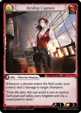 Airship Captain (079) [Mercurial Heart] Foil Grand Archive Single Weebs of the Shore