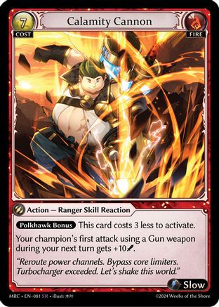 Calamity Cannon (081) [Mercurial Heart] Foil Grand Archive Single Weebs of the Shore