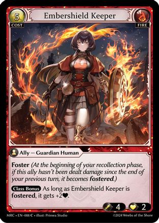 Embershield Keeper (088) [Mercurial Heart] Grand Archive Single Weebs of the Shore