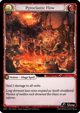 Pyroclastic Flow (095) [Mercurial Heart] Foil Grand Archive Single Weebs of the Shore