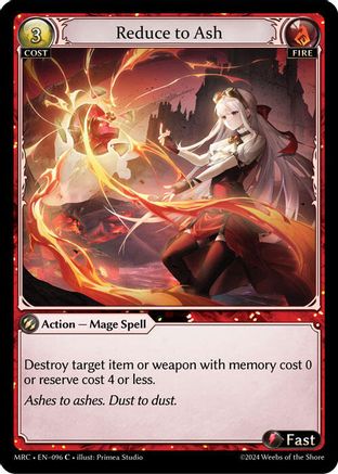 Reduce to Ash (096) [Mercurial Heart] Grand Archive Single Weebs of the Shore
